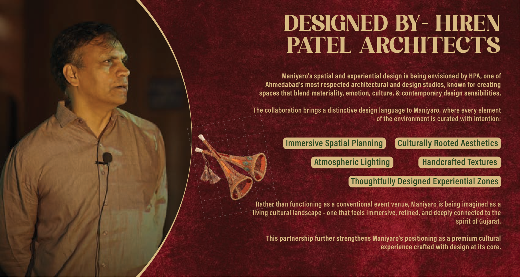 Hiren Patel Architects — Maniyaro venue design presentation